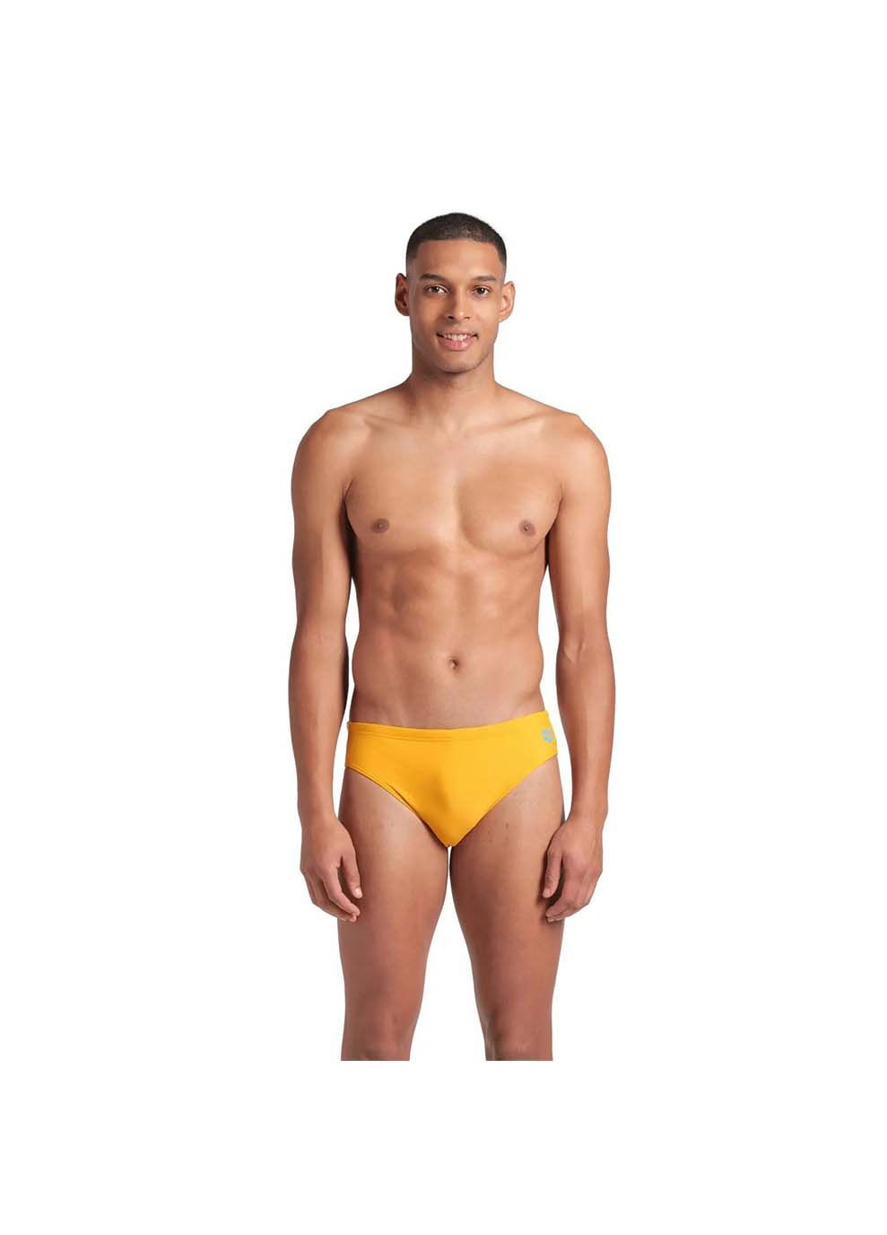 Мужские желтые плавки-слипы для мужчин icons swim briefs solid жёлтый Arena