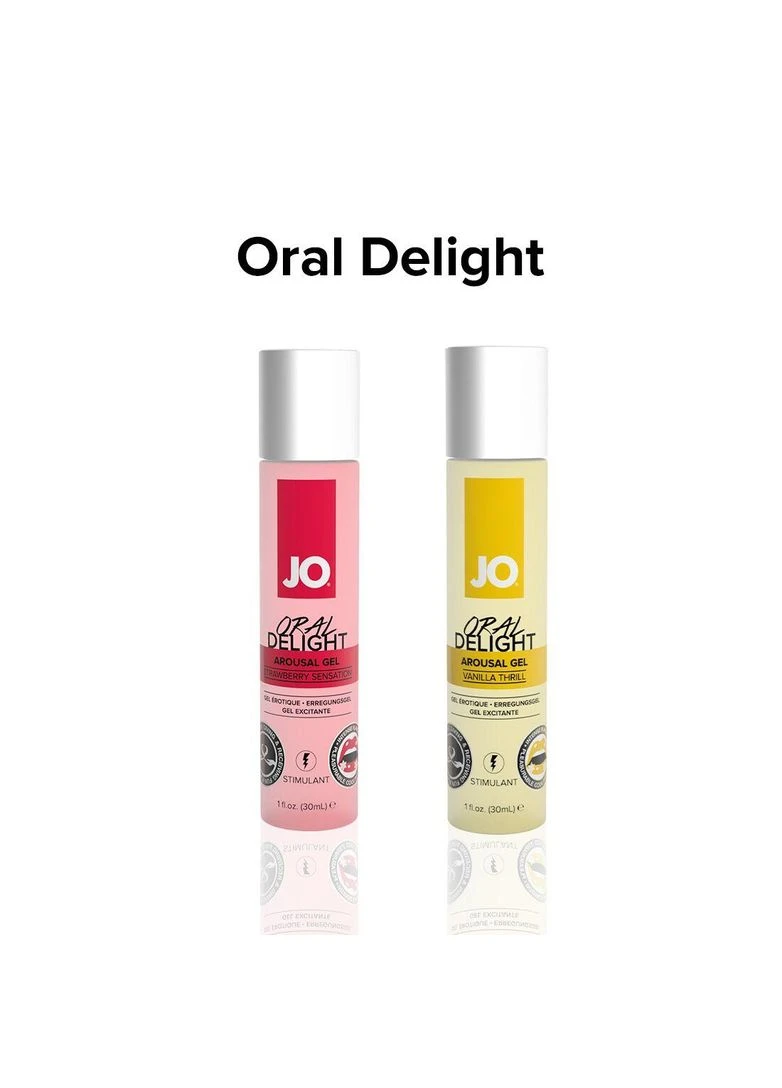Гель для оральних пестощів JO Oral Delight — Strawberry Sensation (30 мл), ефект холод-тепло System JO (383118535)