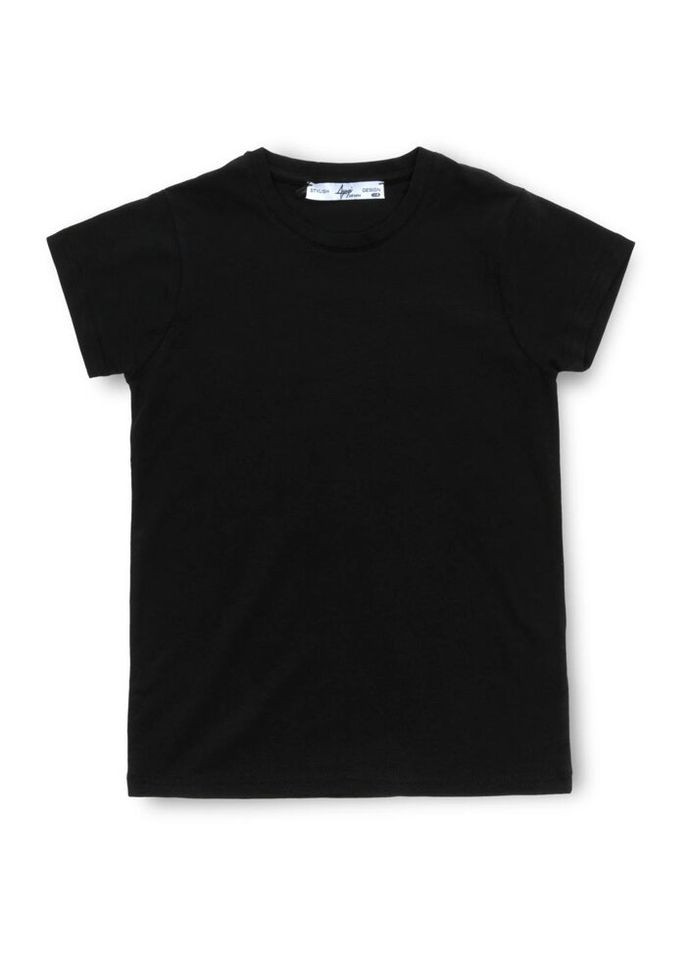 Чорна демісезонна футболка дитяча базова (4155-152b-black) A-yugi