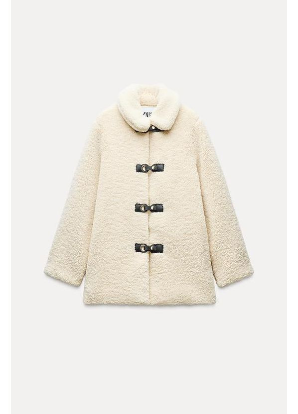 Еко шубка полупальто зі штучної овчини Zara (365060283)