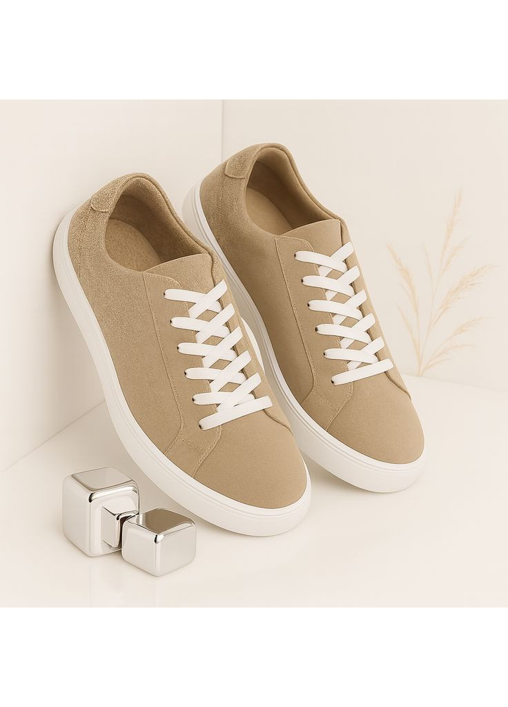 Бежевые демисезонные мужские кроссовки lux 2216 бежевые замшевые демисезонные Kindzer Lux-2216