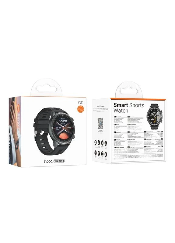 Смарт-годинник Y31 37mm, 250 mAh, Smart sports watch(call version) Black Hoco Y31 Smart (388345359)