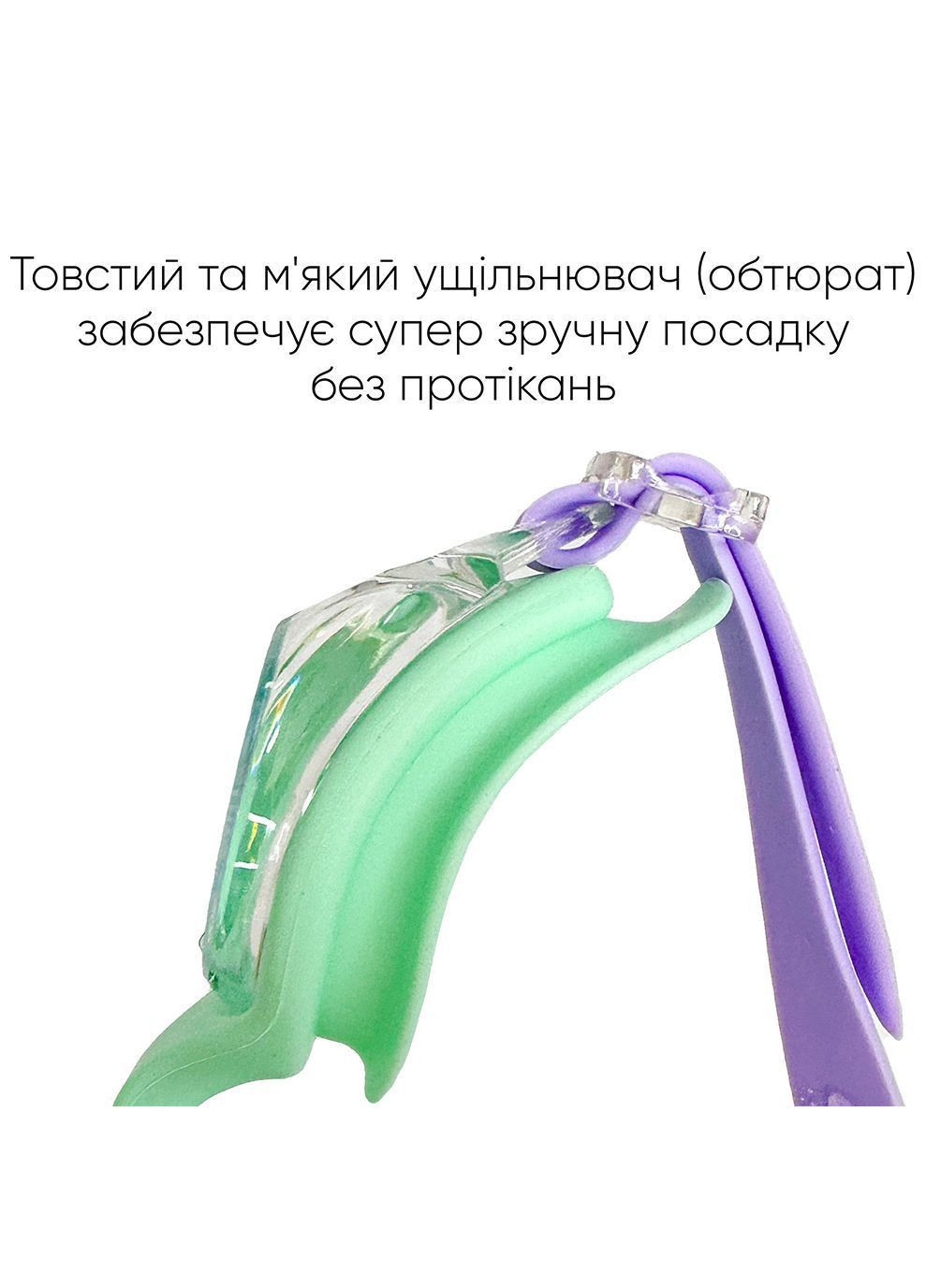 Дитячі окуляри для плавання Apure Anti-fog JR М'ятний Лавандовий OSFM Renvo (333956159)