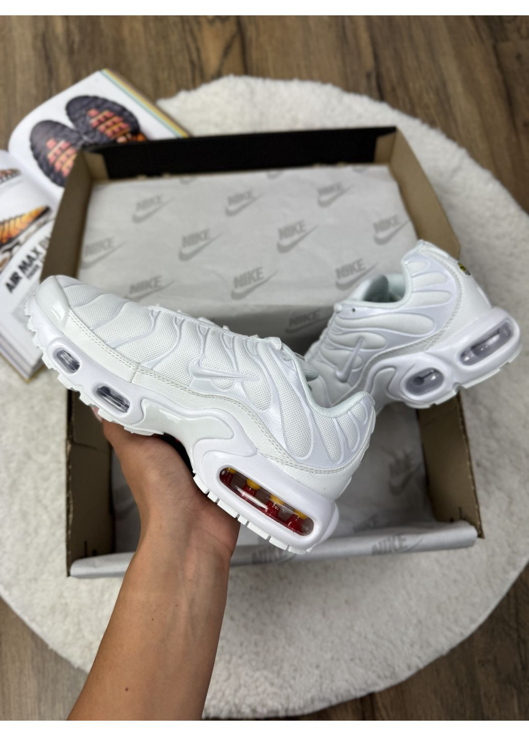 Білі Осінні кросівки чоловічі nike air max plus tn white найк аір макс тн плюс No Brand