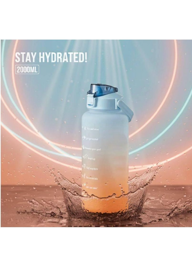 Стильная пластиковая бутылка SPORT для воды. Голубая матовая No Brand (296101729)