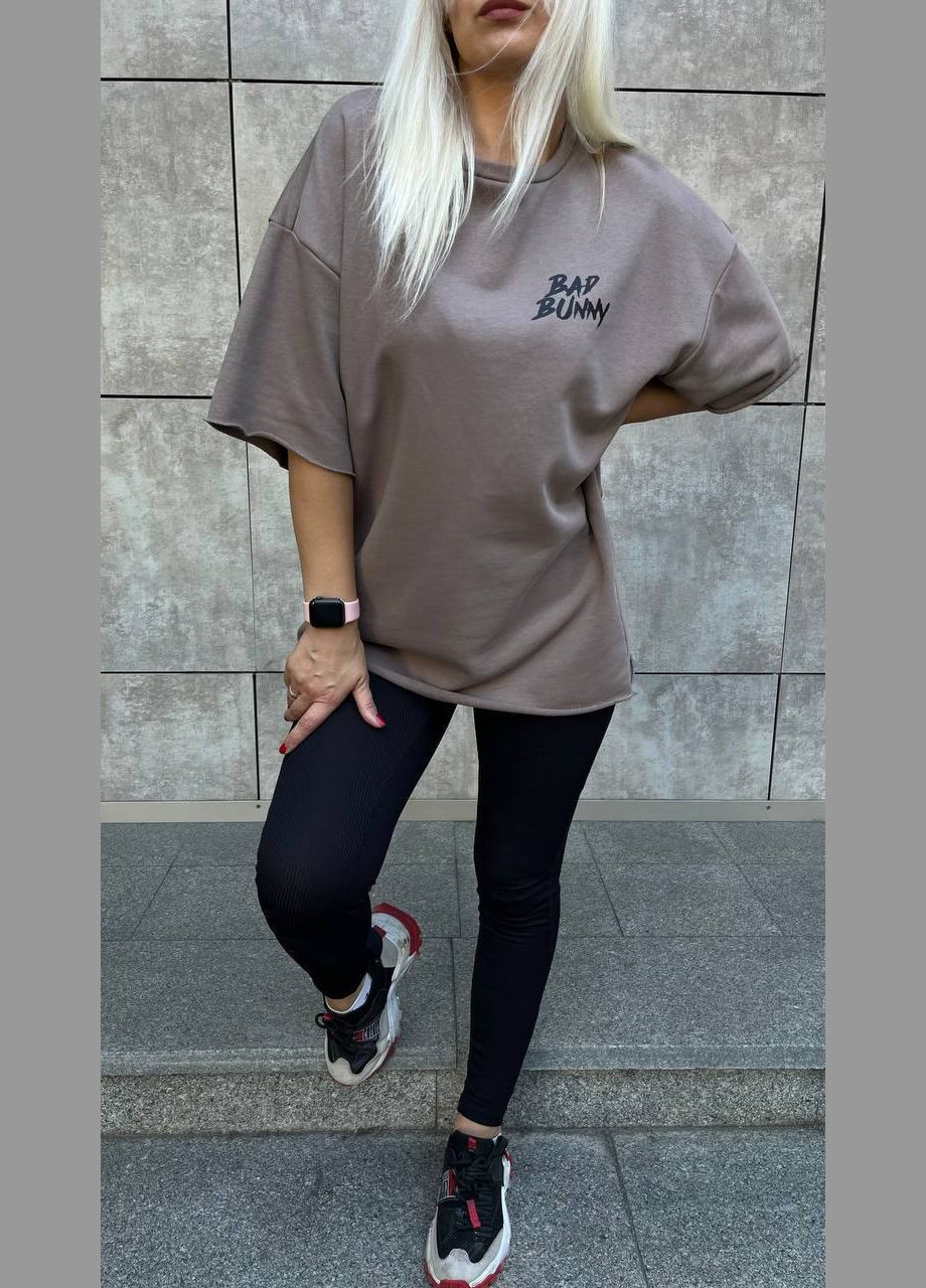 Женская футболка оверсайз с принтом на спине. MonCher - (346474814)