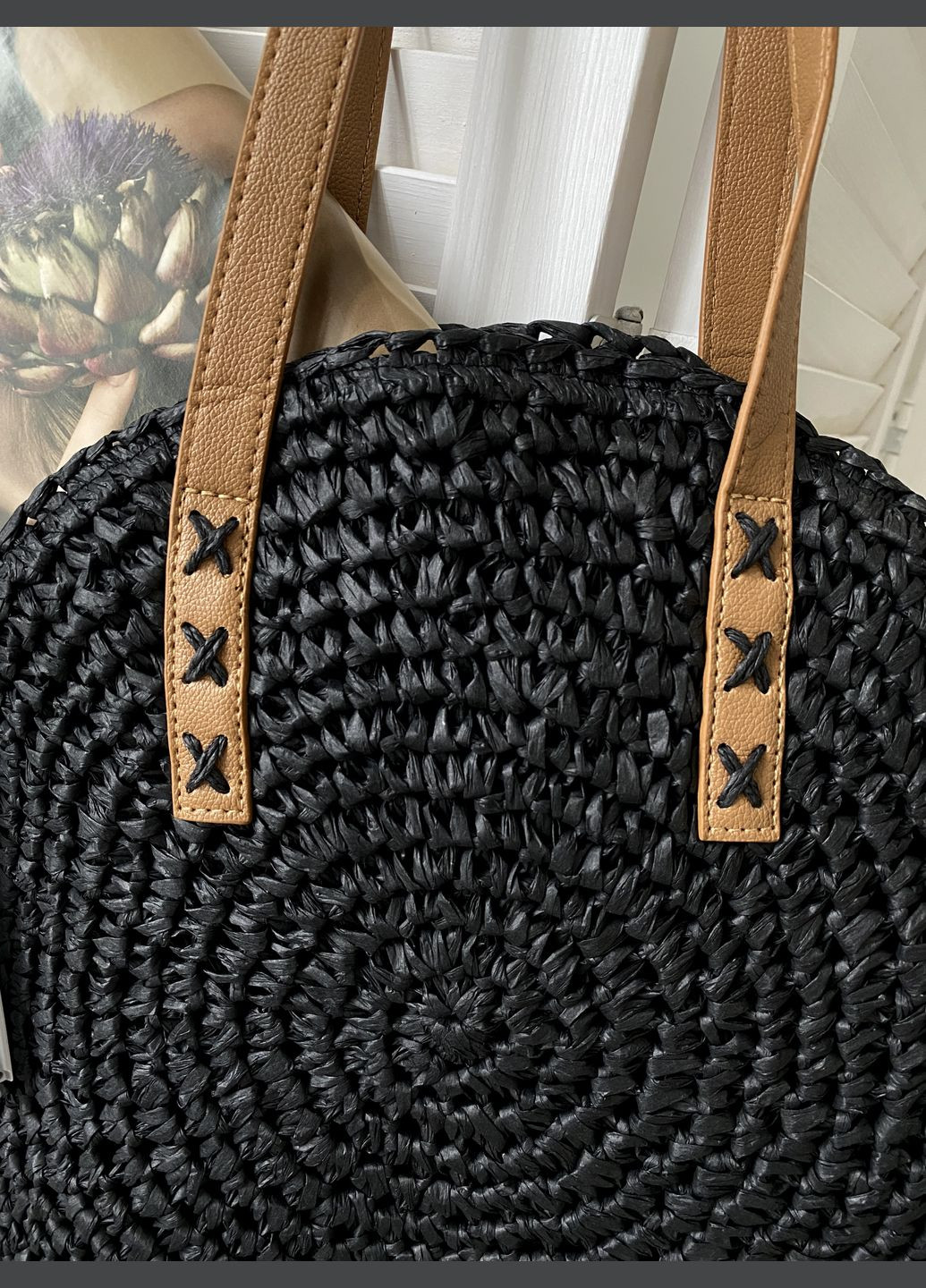 Женская летняя плетеная круглая сумка Шоппер No Brand (293510691)