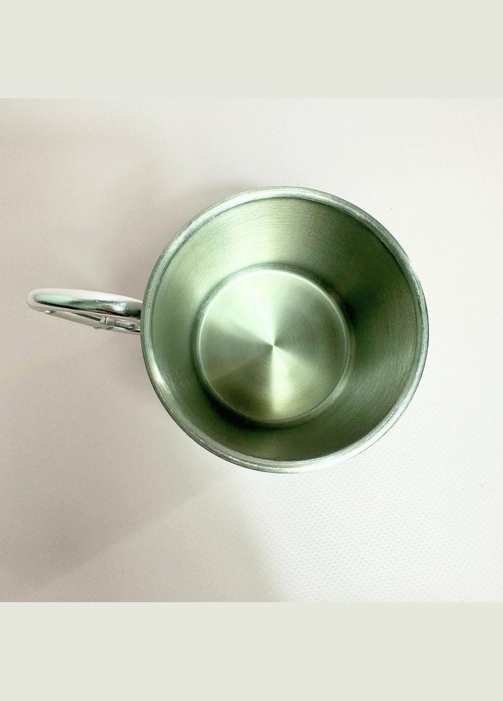 Кружка металлическая с карабином "Инициатива" 300 мл Серебряная No Brand (324264087)