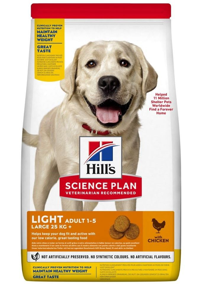 Сухой корм для склонных к лишнему весу взрослых собак больших пород Hill’s Science Plan Adult Light Large Breed с курицей 14 кг Hill's (315765098)
