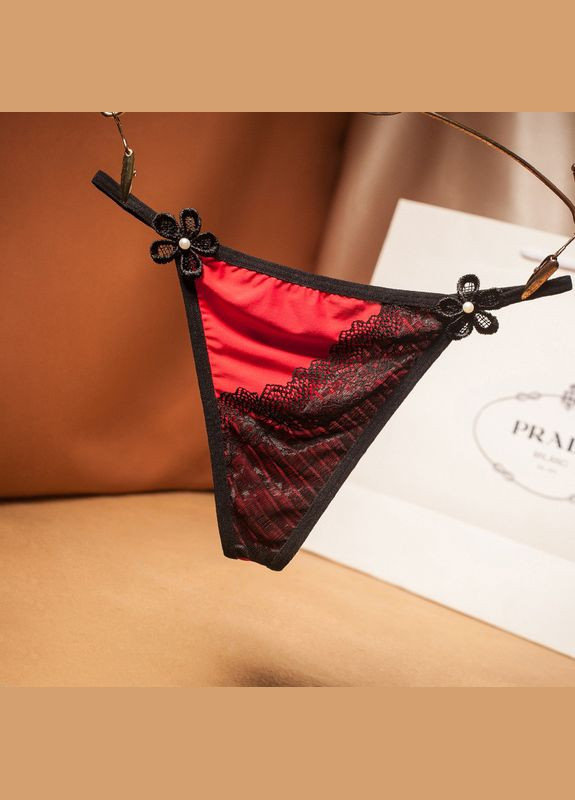 Женские трусики стринги с кружевом Honey Fashion Accessories S/M/L красный (2-267) No Brand (313442724)