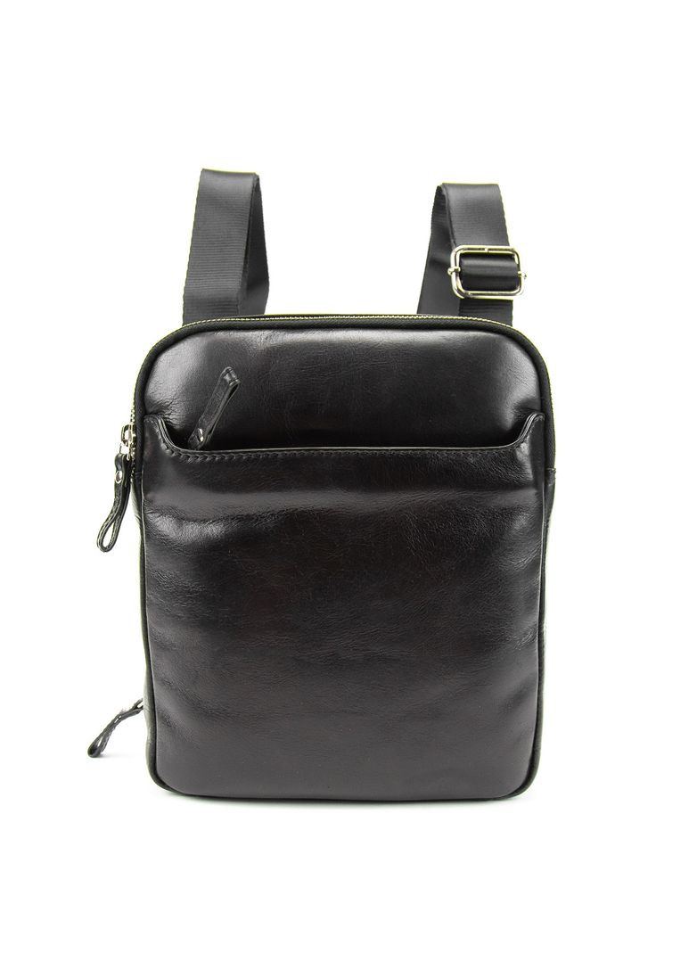 Чоловіча сумка через плече месенджер у гладкій шкірі на дві блискавки RoyalBag S-TV-4130C (301510997)