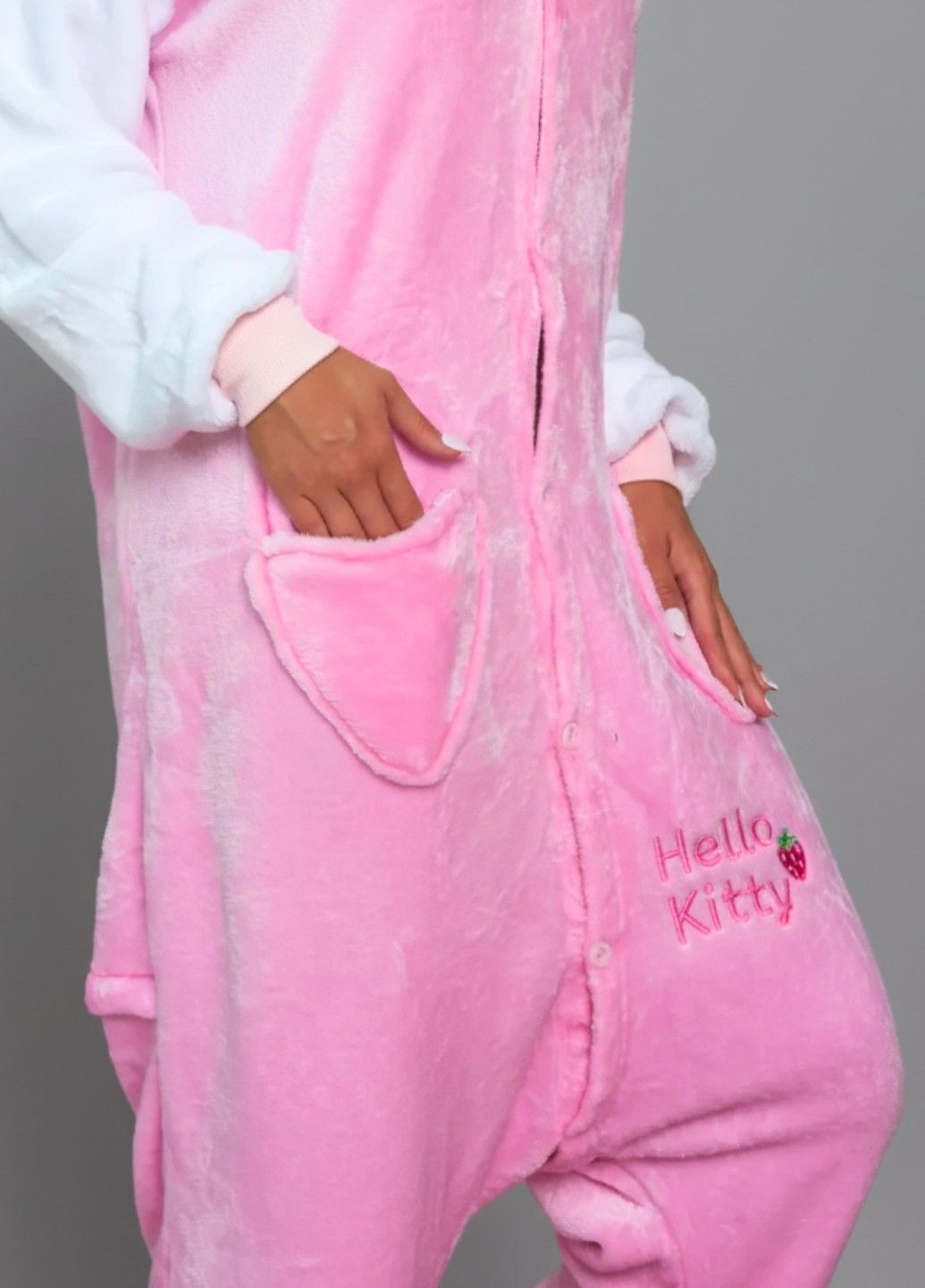 Кігурумі піжама Хеллоу Кітті жіноча рожева плюшева Lalapka (367837467)