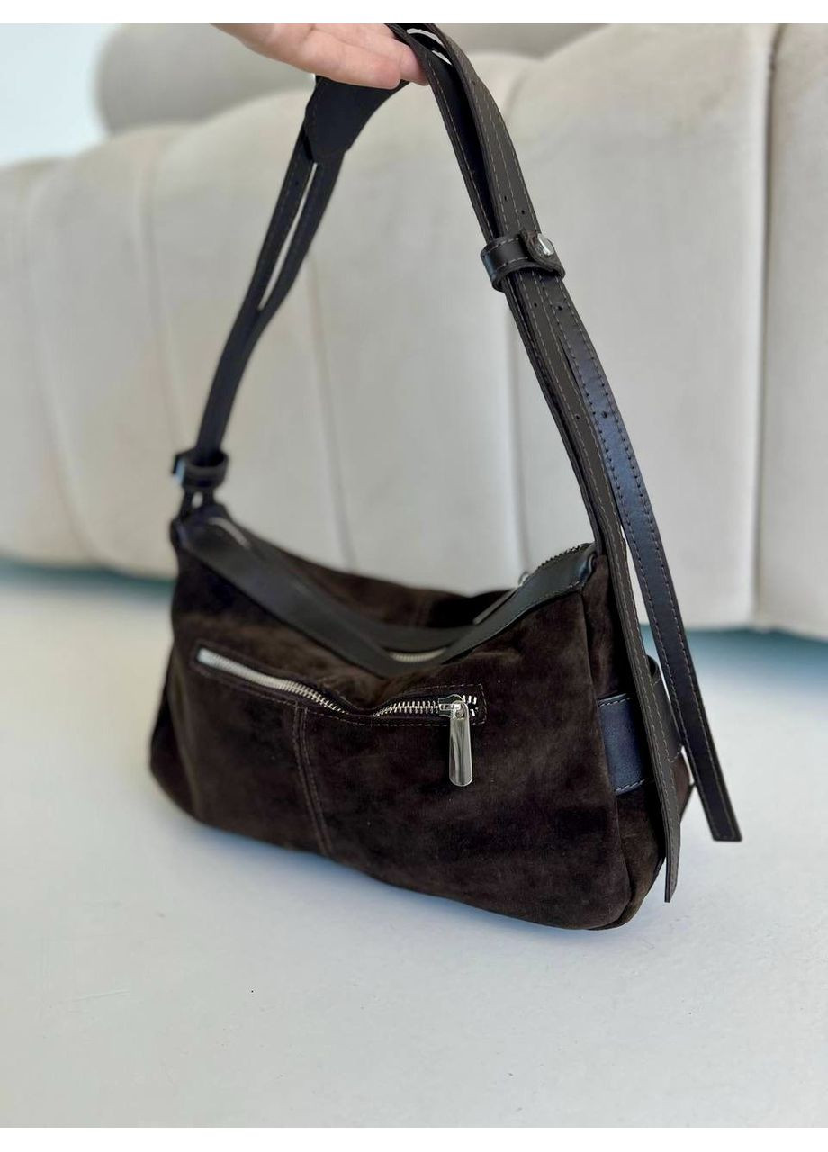 Сумка багет замшевая средняя коричневая 1820202-4619 ARTiS Bags Сумка (362264199)