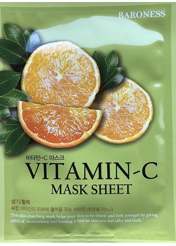 Тканинна маска з вітаміном С Baroness Mask Sheet Vitamin C 21g (2-765482) BEAUADD (369791260)