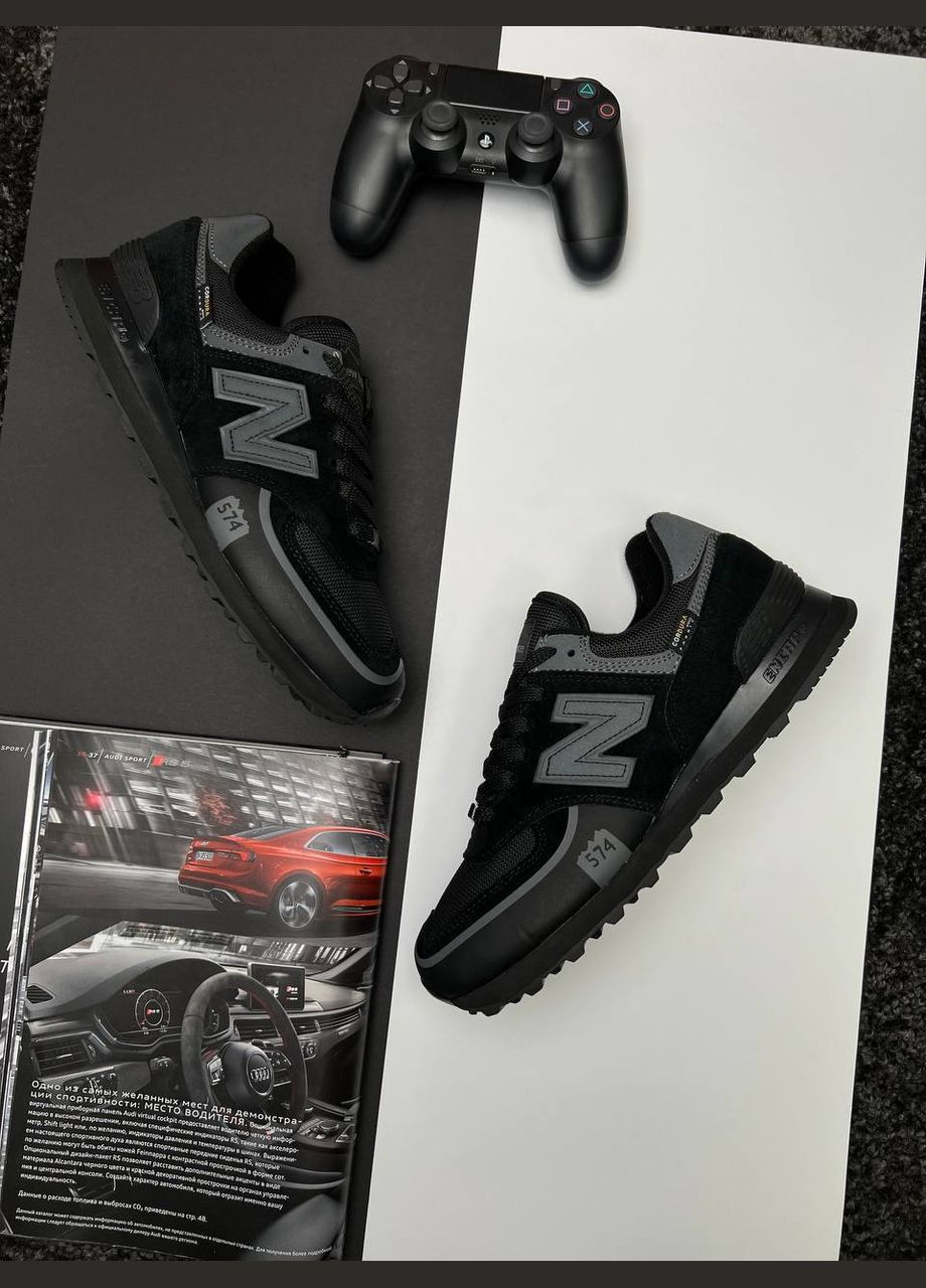 Черные демисезонные кроссовки мужские, вьетнам New Balance 574 TP2 Black