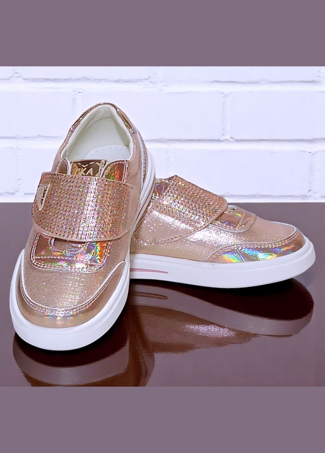 Розовые демисезонные ортопедические кроссовки на липучке для девочки weestep вистеп Waldi