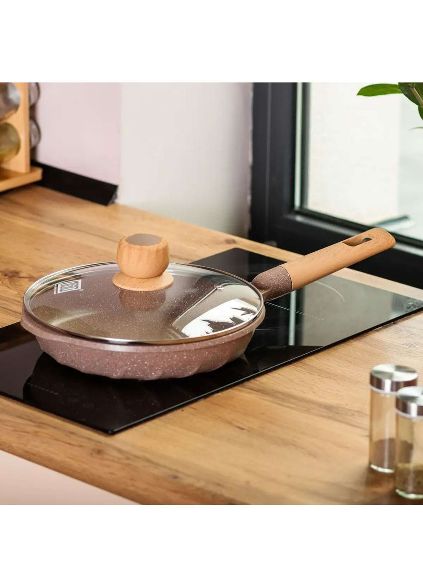 Сковорода универсальная MGC алюминиевая 24 см с антипригарным покрытием, кофейный MGC HP-4-423CO No Brand (360481778)