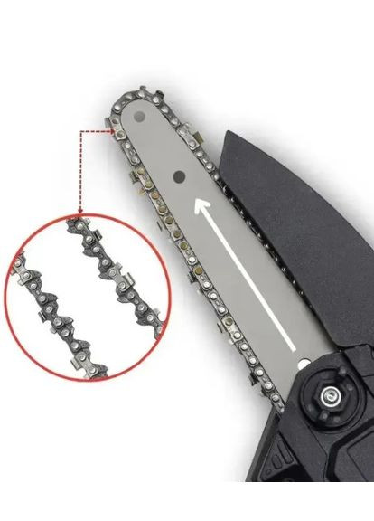 Акумуляторна ланцюгова міні-пила 4 дюйми 24V-К-1 для обрізки дерев чорна (1867029338) No Brand (330243107)