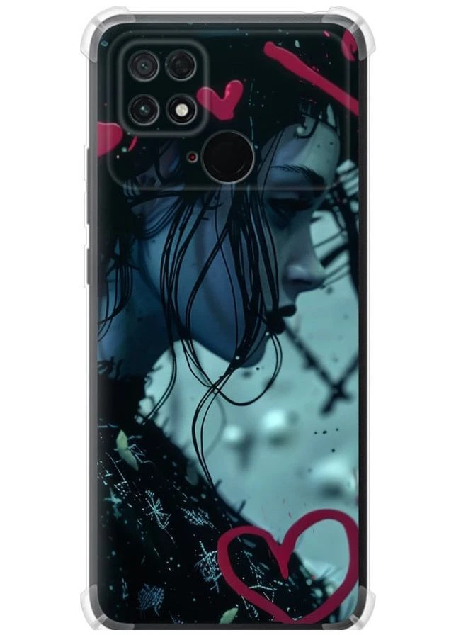 Силіконовий протиударний с посиленими кутами чохол 'XO Love v2' для Endorphone Xiaomi Poco C40 (285781158)