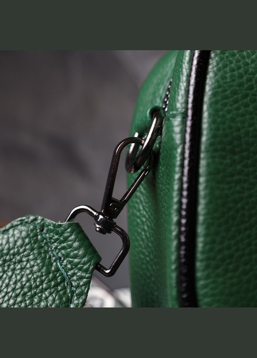 Сумка через плечо женская на одно отделение кожаная 22384 Зеленая Vintage (302009069)