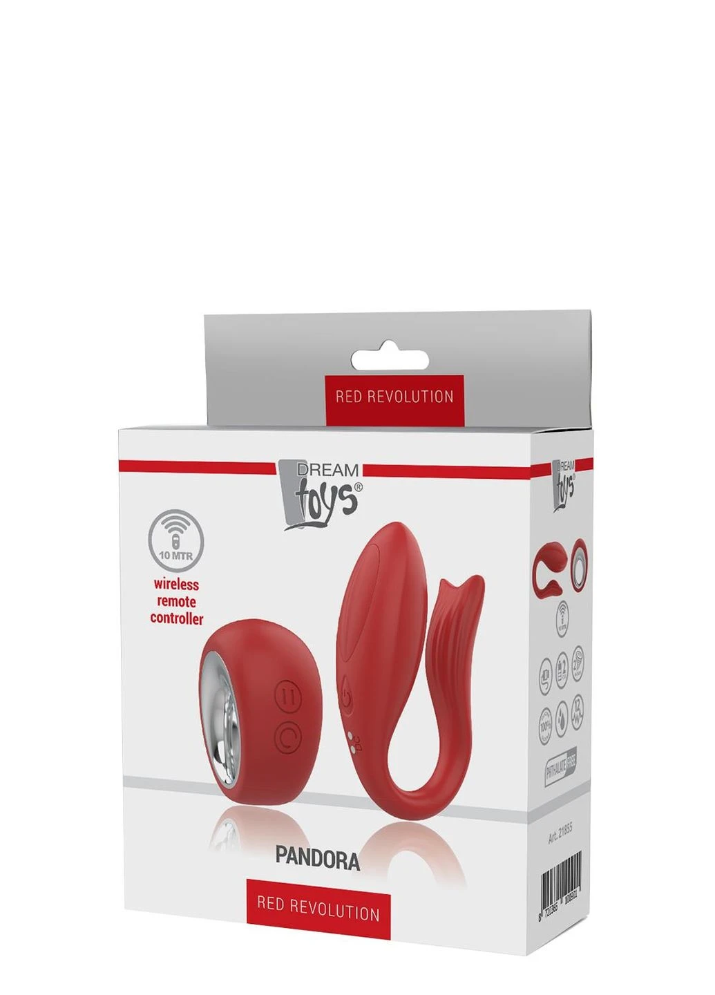 Dt21855 вібратор для пар бездротовим пультом управління RED REVOLUTION PANDORA Dream Toys (376511314)