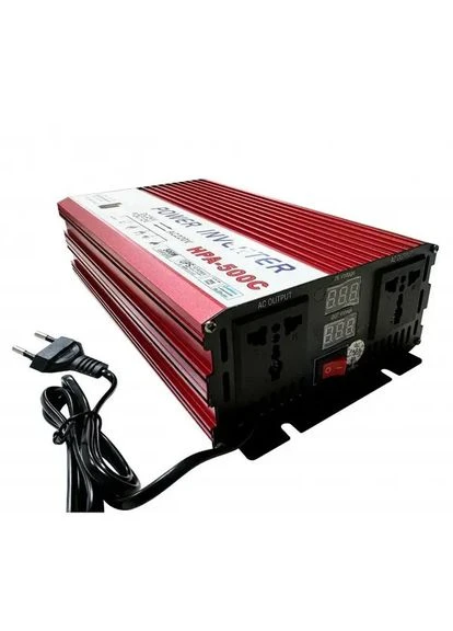 Інвертор із чистою синусоїдою 12 V 220V HPA-500C із заряджанням 10 А + LCD дисплей TCOM (298967487)