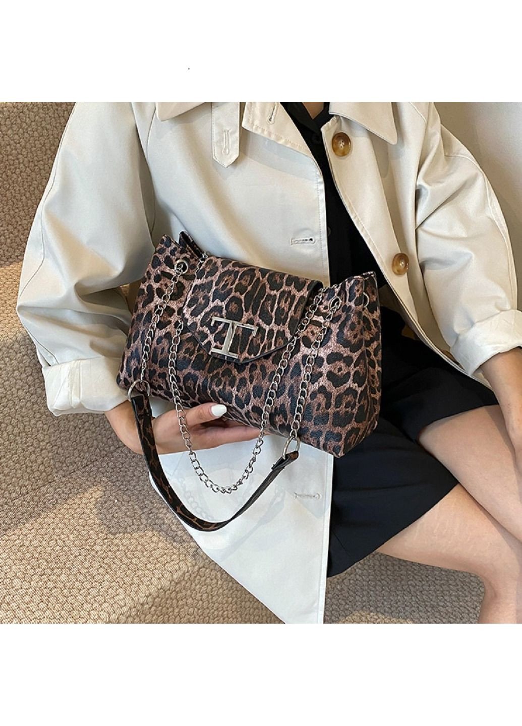 Женская сумка кроссбоди через плечо из экокожи леопардовая RoyalBag P1-1603 (331879743)