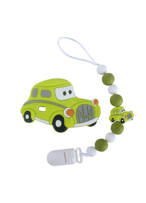 Прорізувач WD210715 Машинка силіконове намисто 26см Салатовий BMW (315155139)
