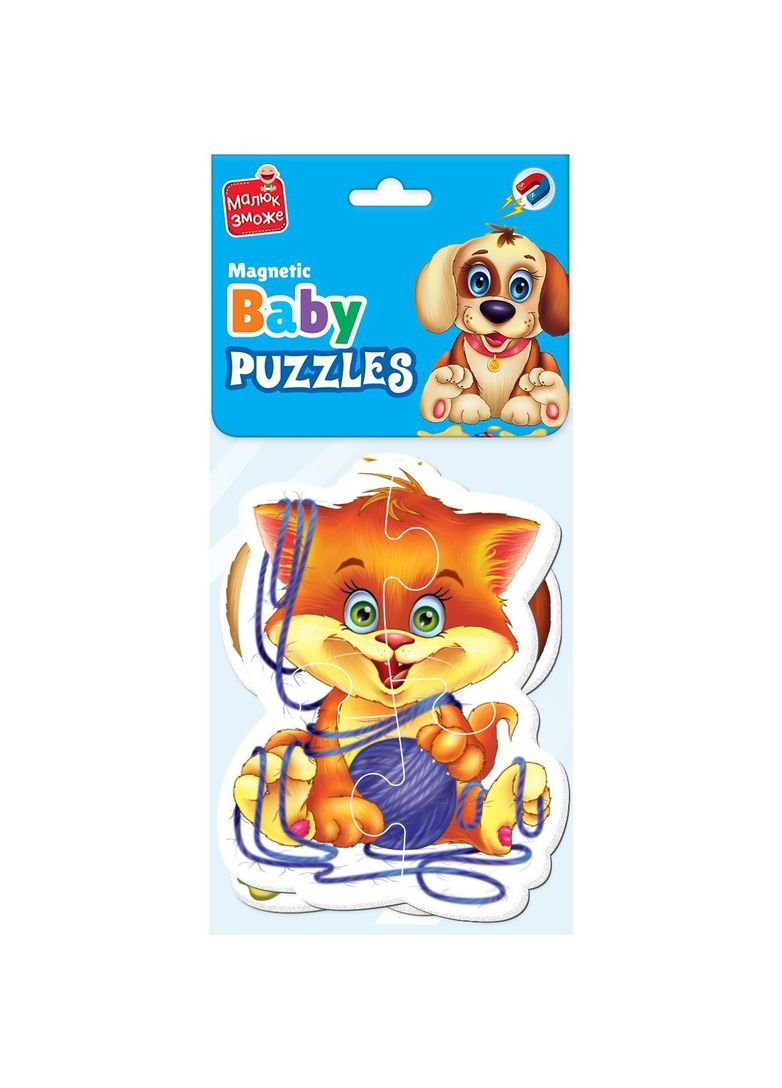 Магнитные беби пазлы Малыш сможет Домашние животные, 8 элементов () Vladi toys VT3208-19 (328395709)