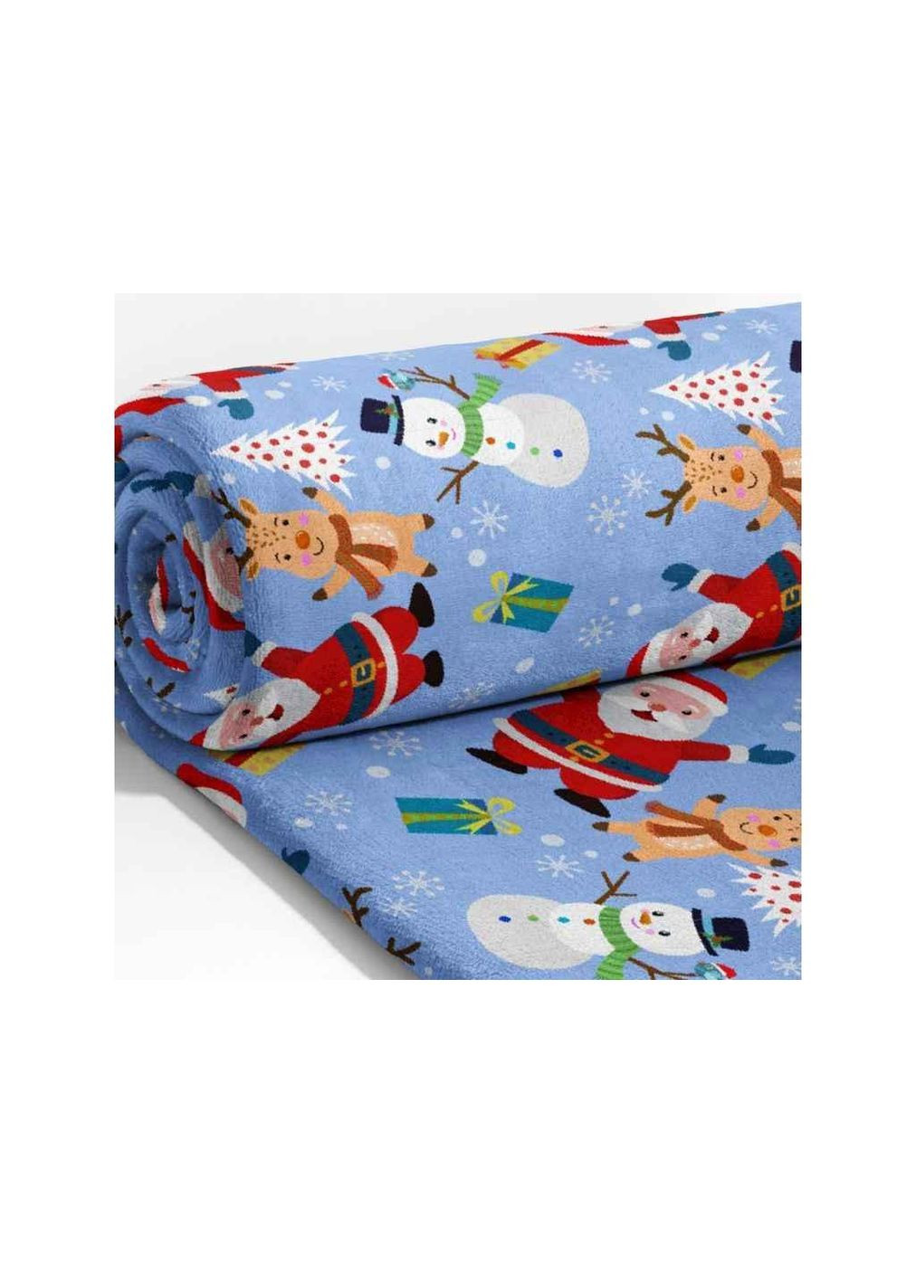 Плед 180*200 Новогодний Голубой санта ТМ Lelit (370798914)