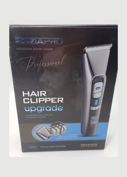 Машинка тример для стриження волосся й бороди акумуляторний бездротовий HQ 305 Pro Сріблястий із чорним + 4 насадки Rozia (312486082)
