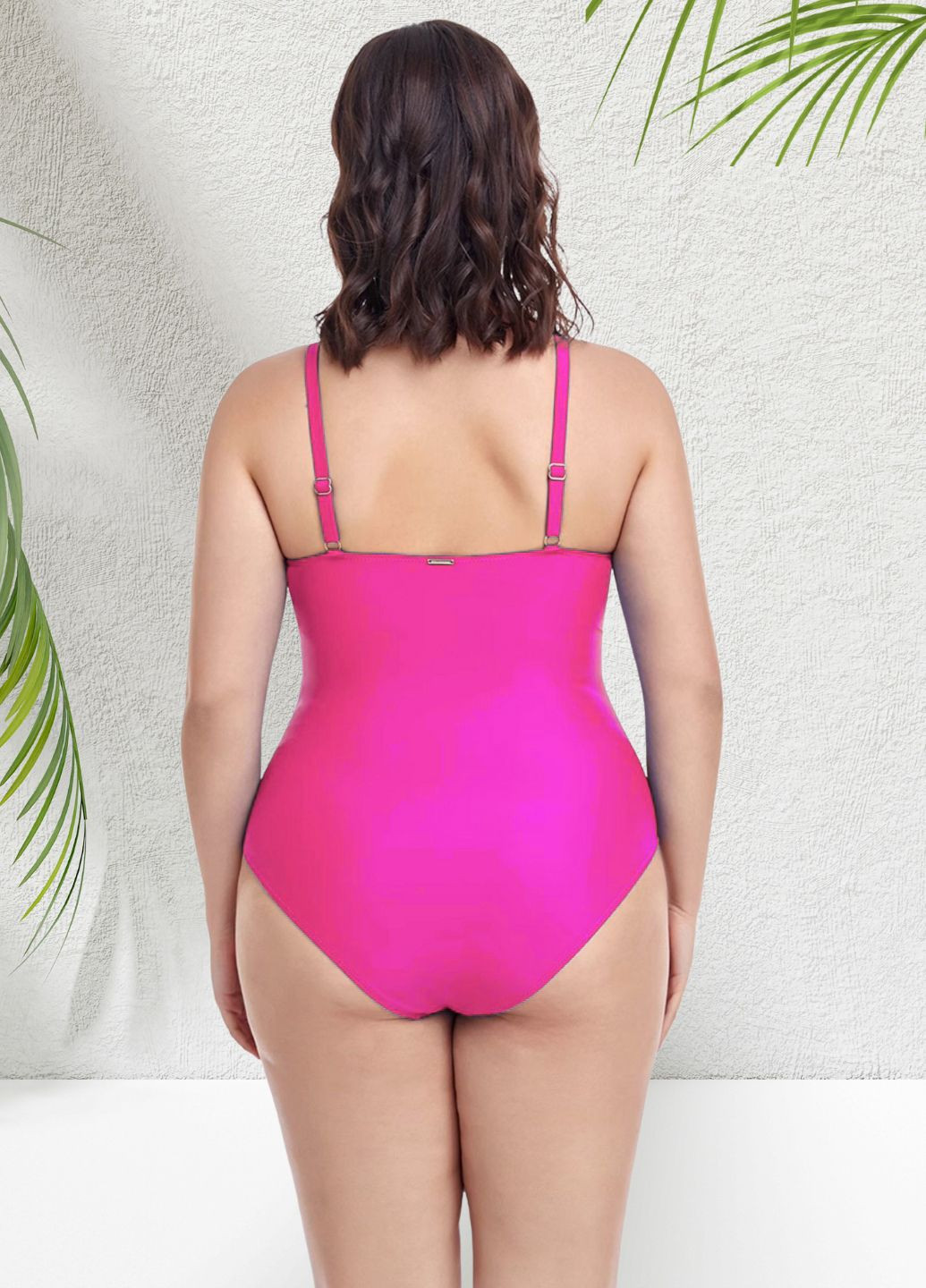 Розовый демисезонный слитный купальник cecilia красный (7191) слитный FS