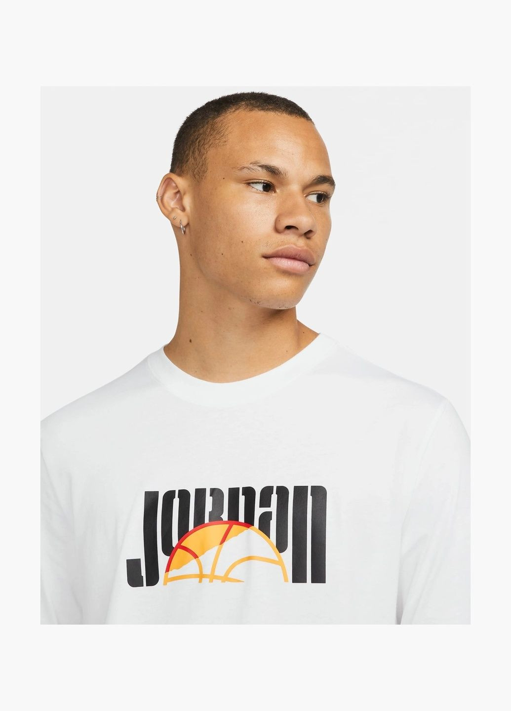 Біла футболка чоловіча m j sprt dna ls crew white dc9771-100 Air Jordan