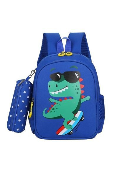 Дитячий рюкзак Small Dino Skate Blue, синій () Evo-Kids 2418-24 Blue Dino Skate (370498925)