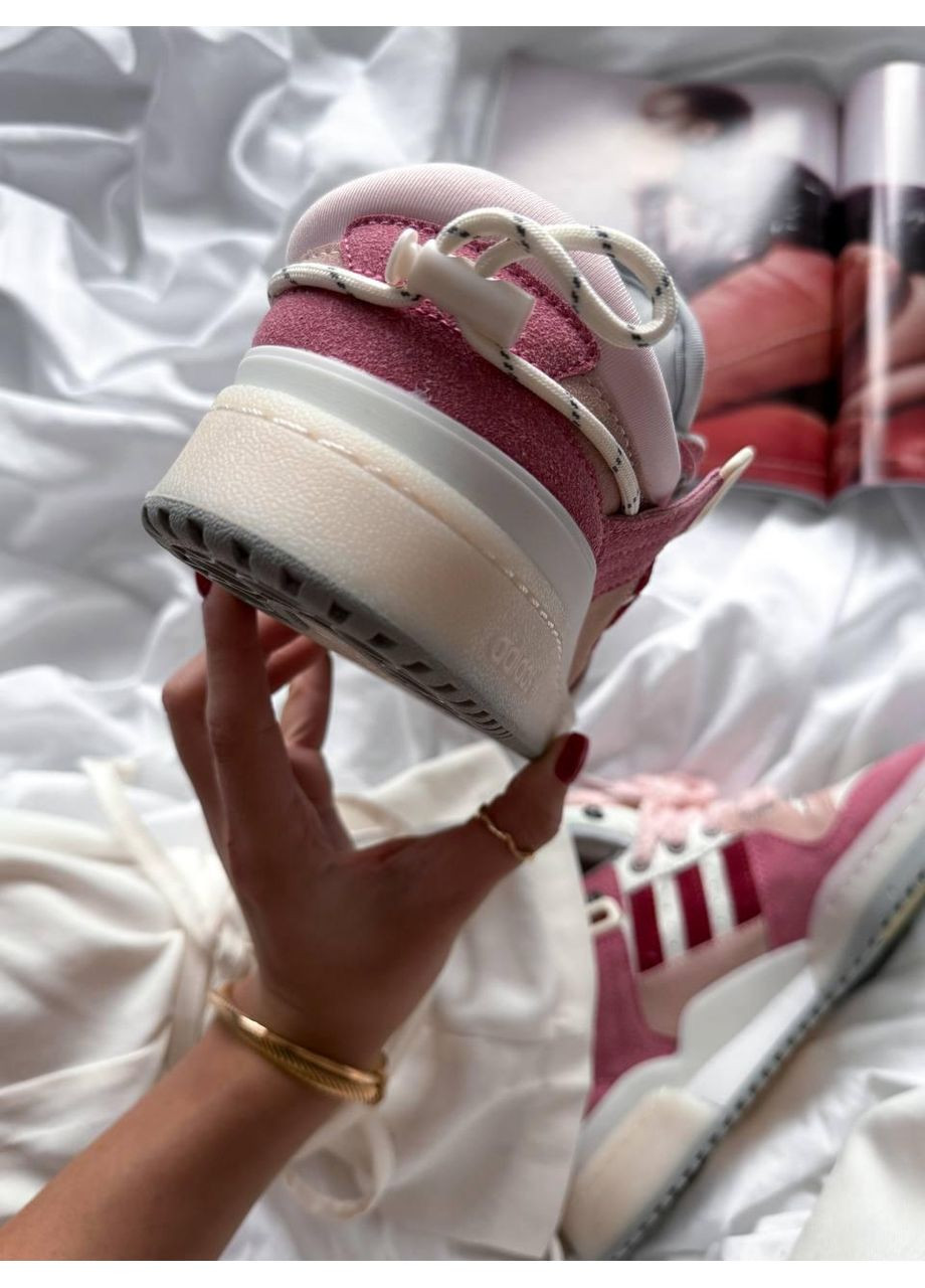 КРОСІВКИ ЖІНОЧІ ADIDAS FORUM LOW BAD BUNNY WHITE PINK АДІДАС ФОРУМ No Brand рожеві демісезони (367176338)