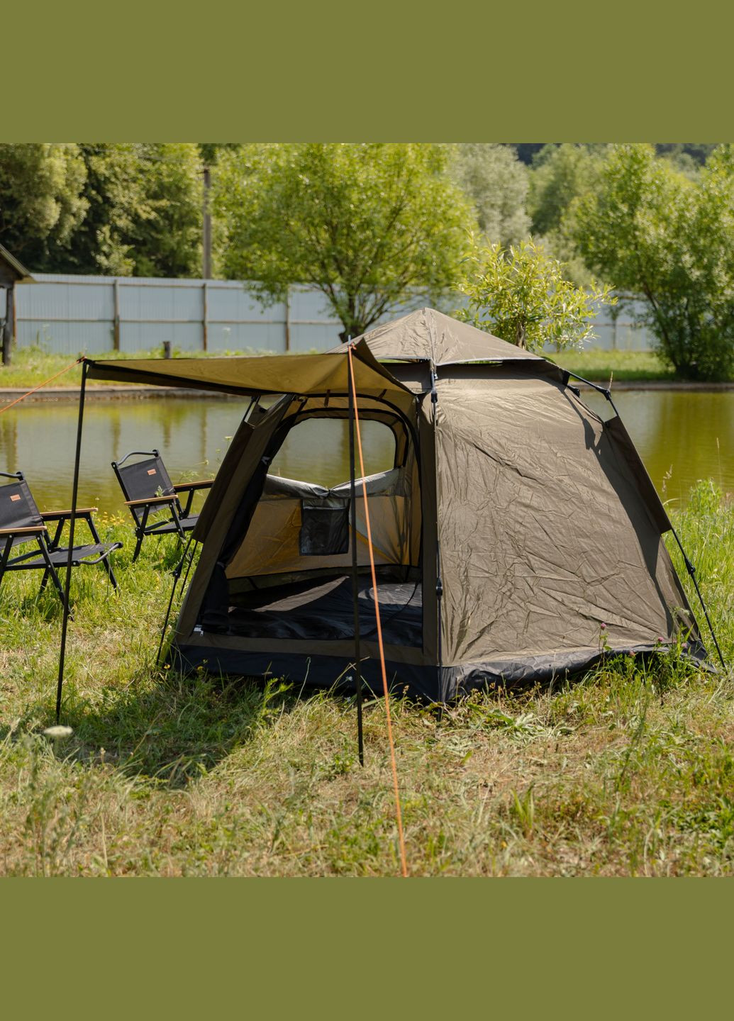 Палатка туристическая шестиугольная трехместная 240*210*130 см. LUGI (341325835)