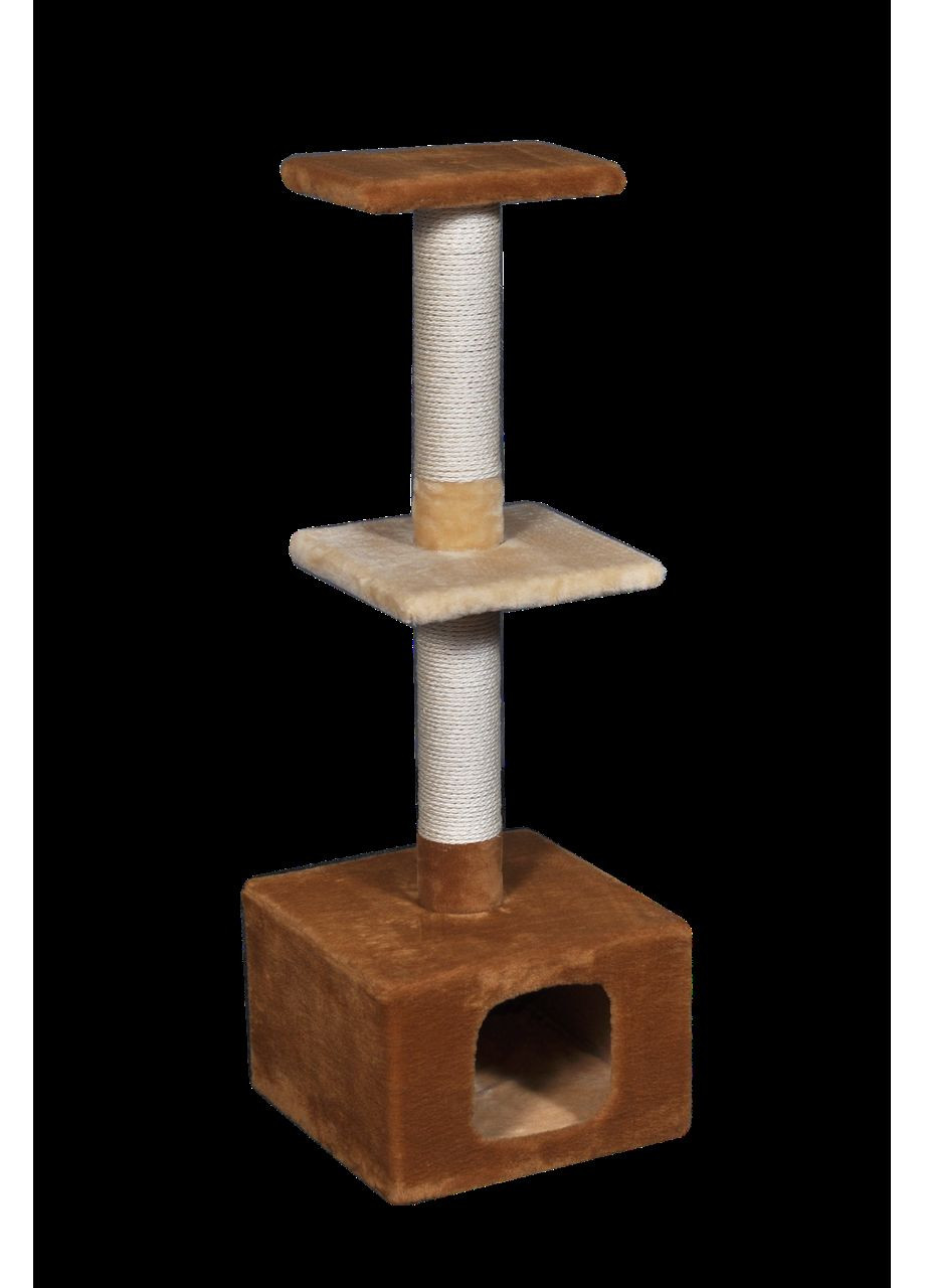 Будиночок-кігтеточка (дряпка) "Дом-2" Коричнево-бежева Мур-Мяу (353690744)