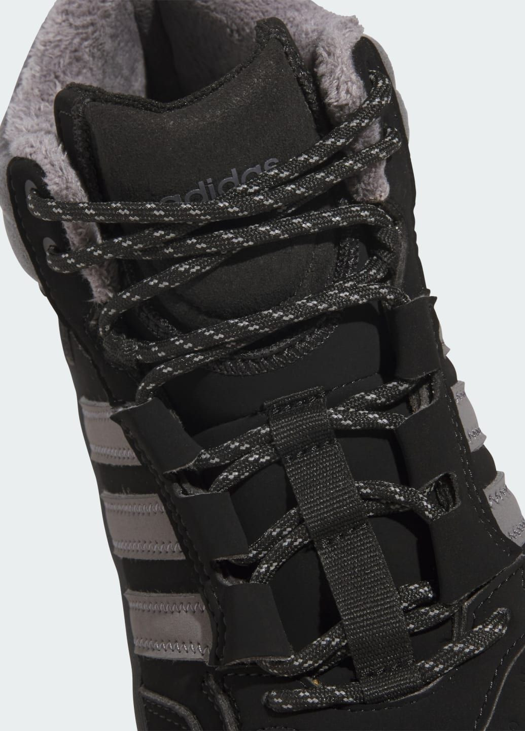 Черные спортивные осенние ботинки hoops 4.0 mid kids adidas