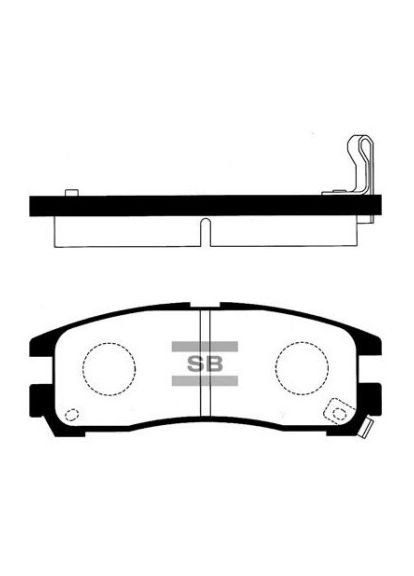 Колодка торм. диск. MITSUBISHI GALANT 96- задн. (пр-во SANGSIN) SP1046-R HI-Q (364975345)