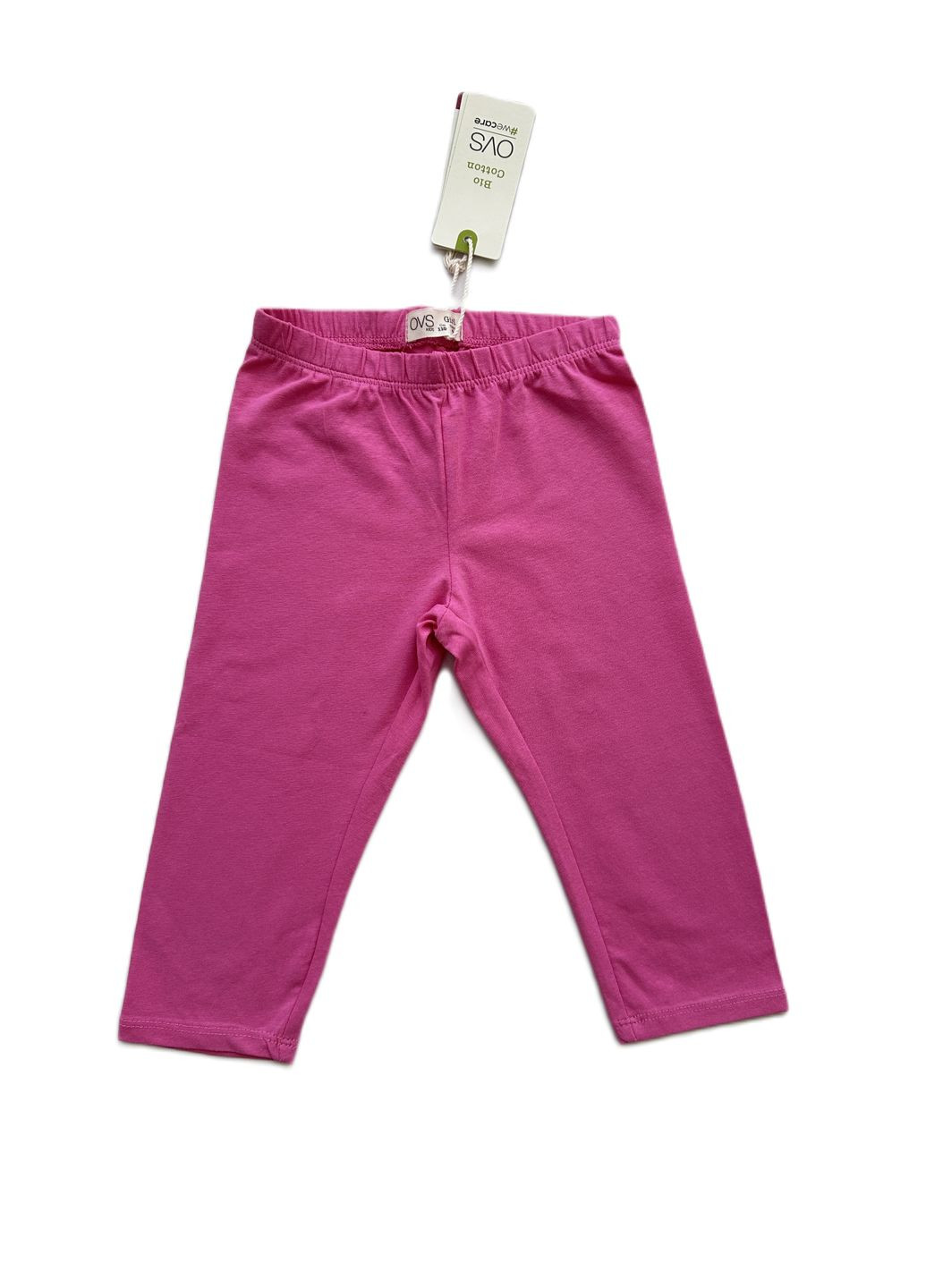 Розовый летний комплект костюм для девочки белая майка с олафом + велосипедки розовые 1000-3/2000-13 (110 см) OVS