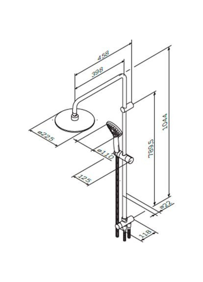 Душовий гарнітур Gem ShowerSpot (F0790000) AM.PM (323103038)
