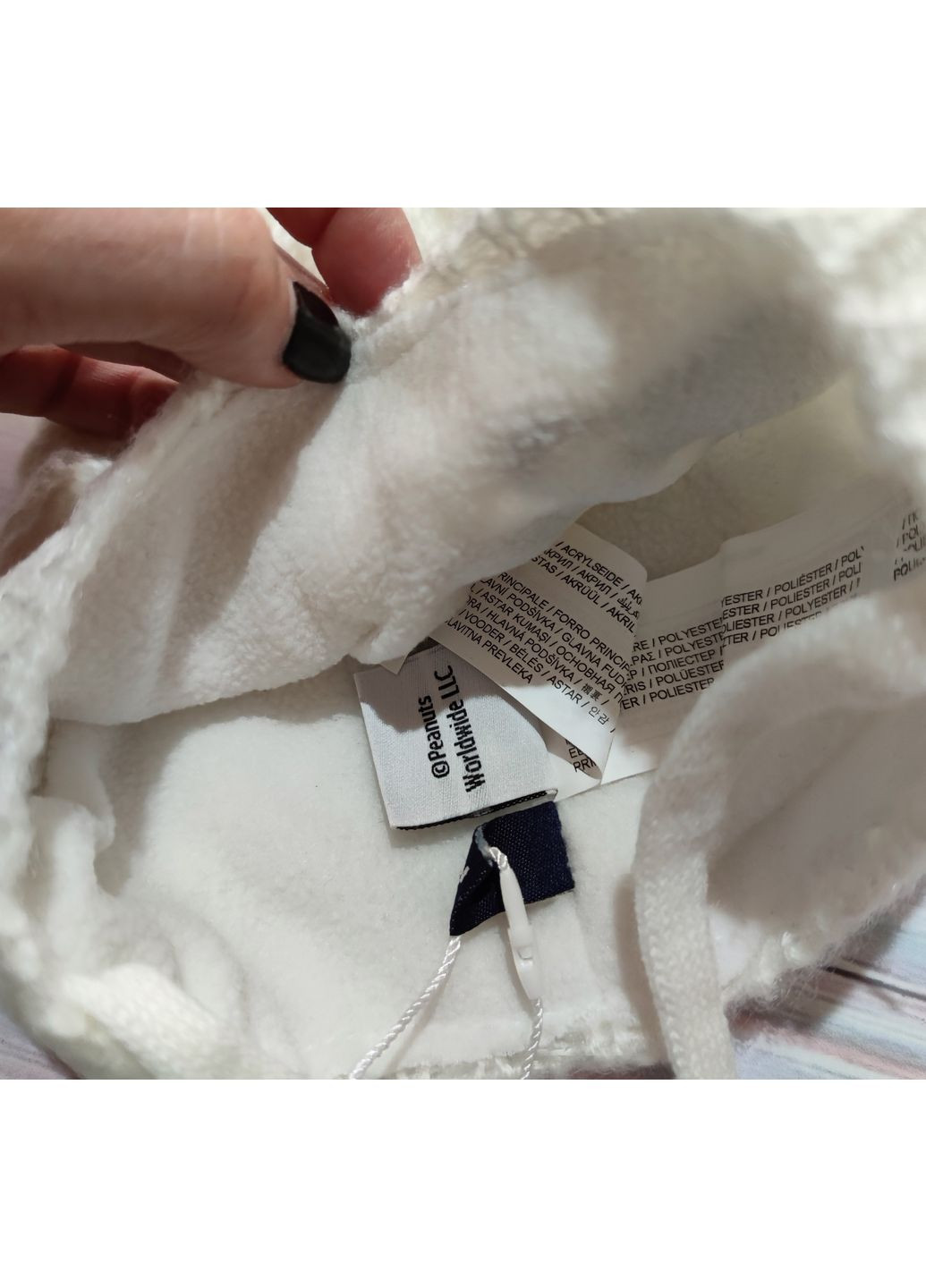 Детская шапка для девочки 42 Молочная, Snoopy Original Marines (370606775)