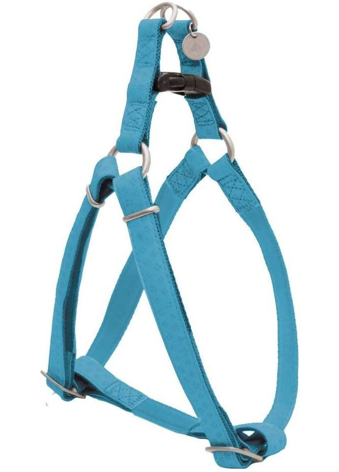 Шлея для собак 50-75 см х 20 мм MYLORD экокожа с тиснением, голубая (8023222080973) Croci (308205517)
