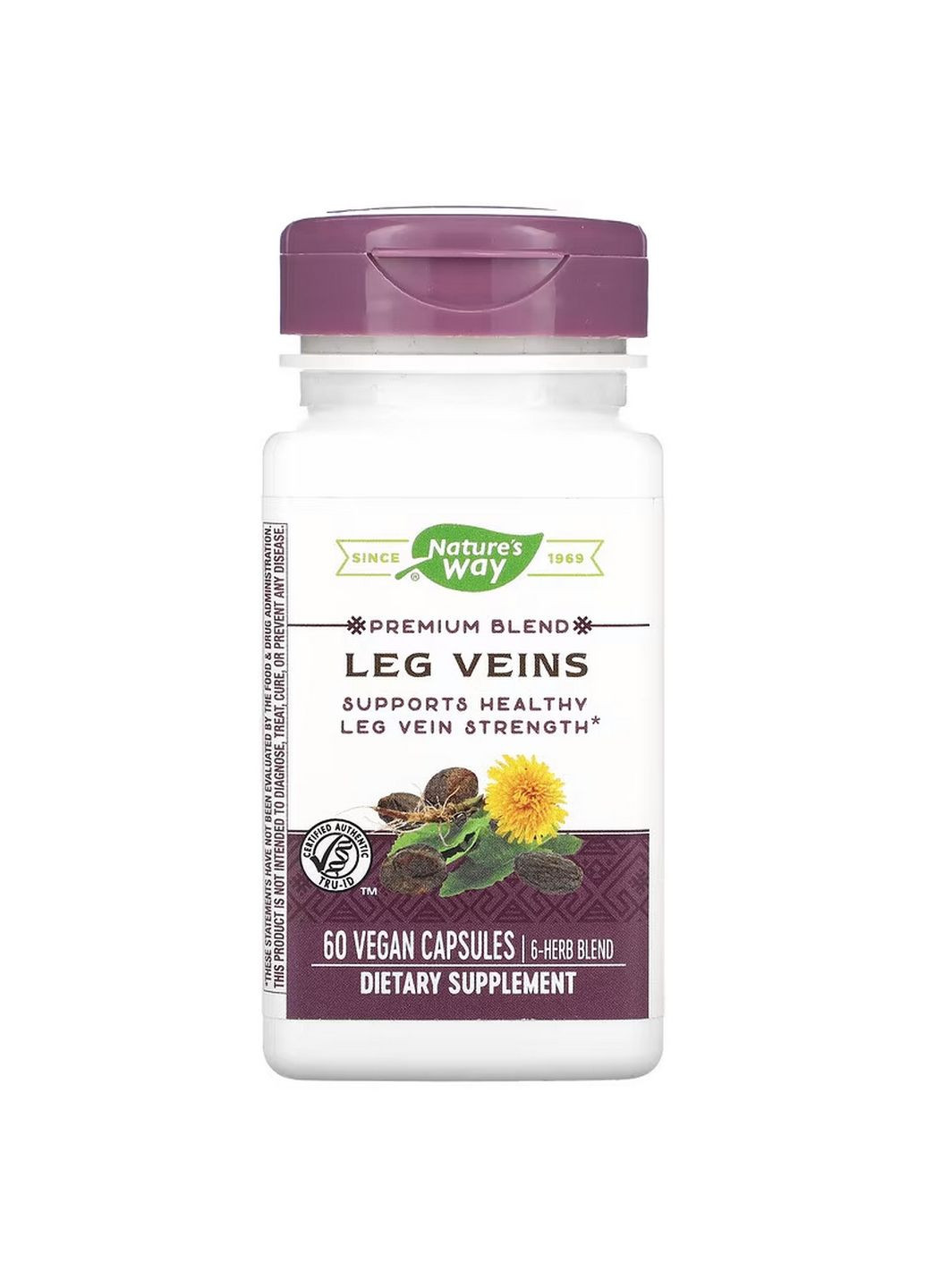 Натуральная добавка Leg Veins, 60 вегакапсул Nature's Way (293421609)