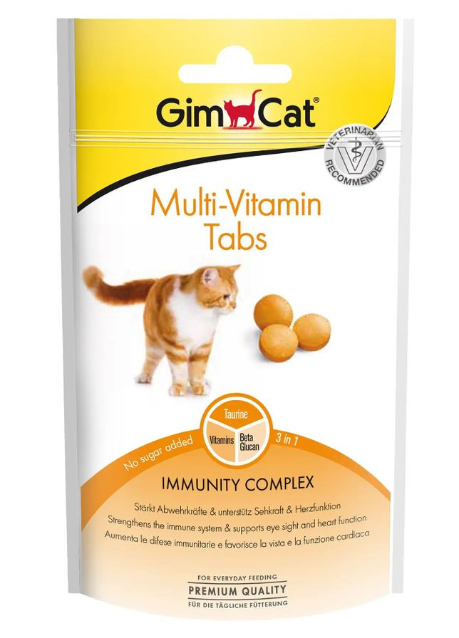Витаминизированное лакомство для кошек GimCat MultiVitamin Tabs мультивитамин, 40г Gimpet витаминизированное лакомство для кошек gimcat multi-vitamin tabs мультивитамин, 40г (276976073)