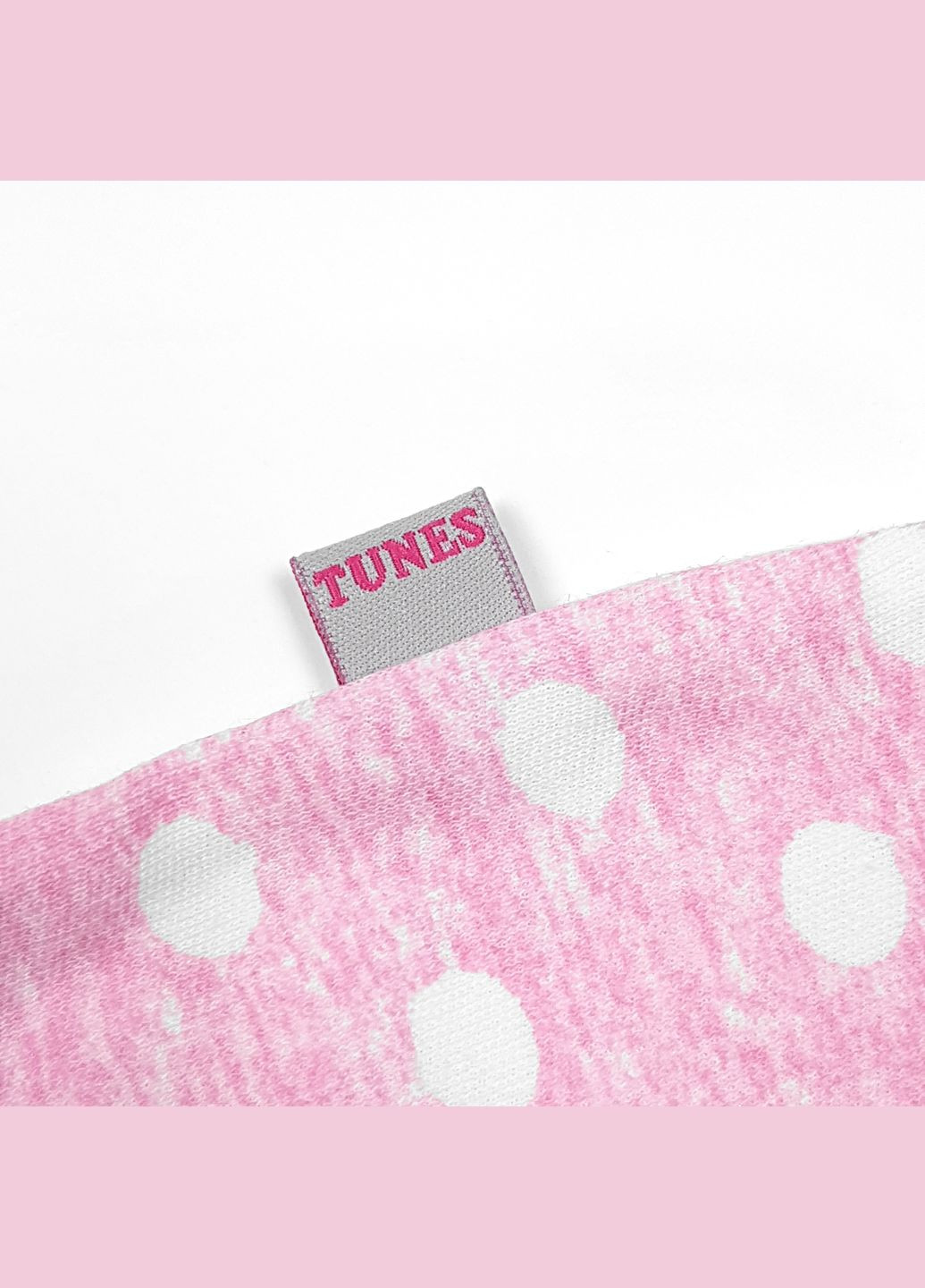 Шапочка в горошок з вушками Pink 40 Tunes (328949403)