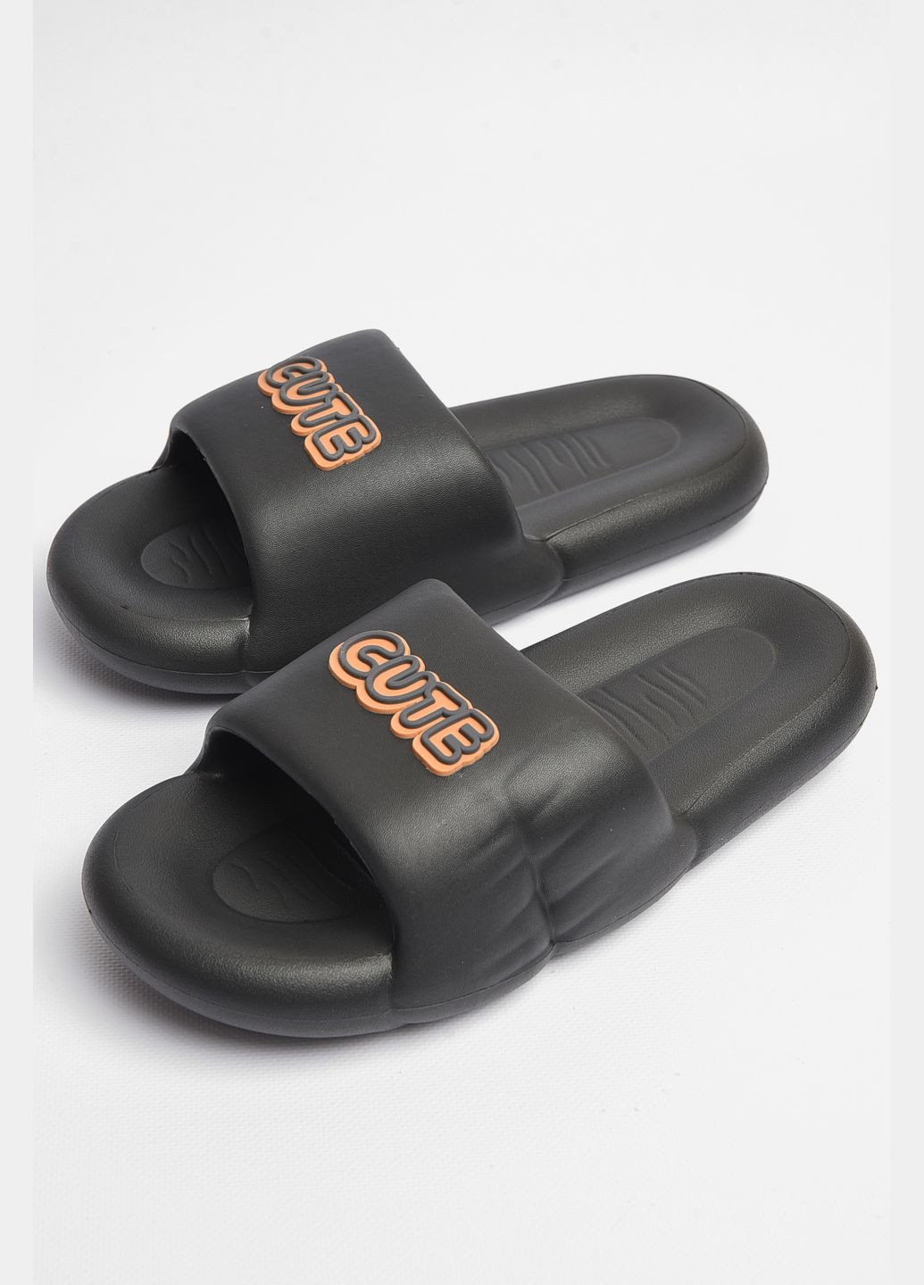 Шльопанці чоловічі піна чорного кольору Let's Shop (296199142)