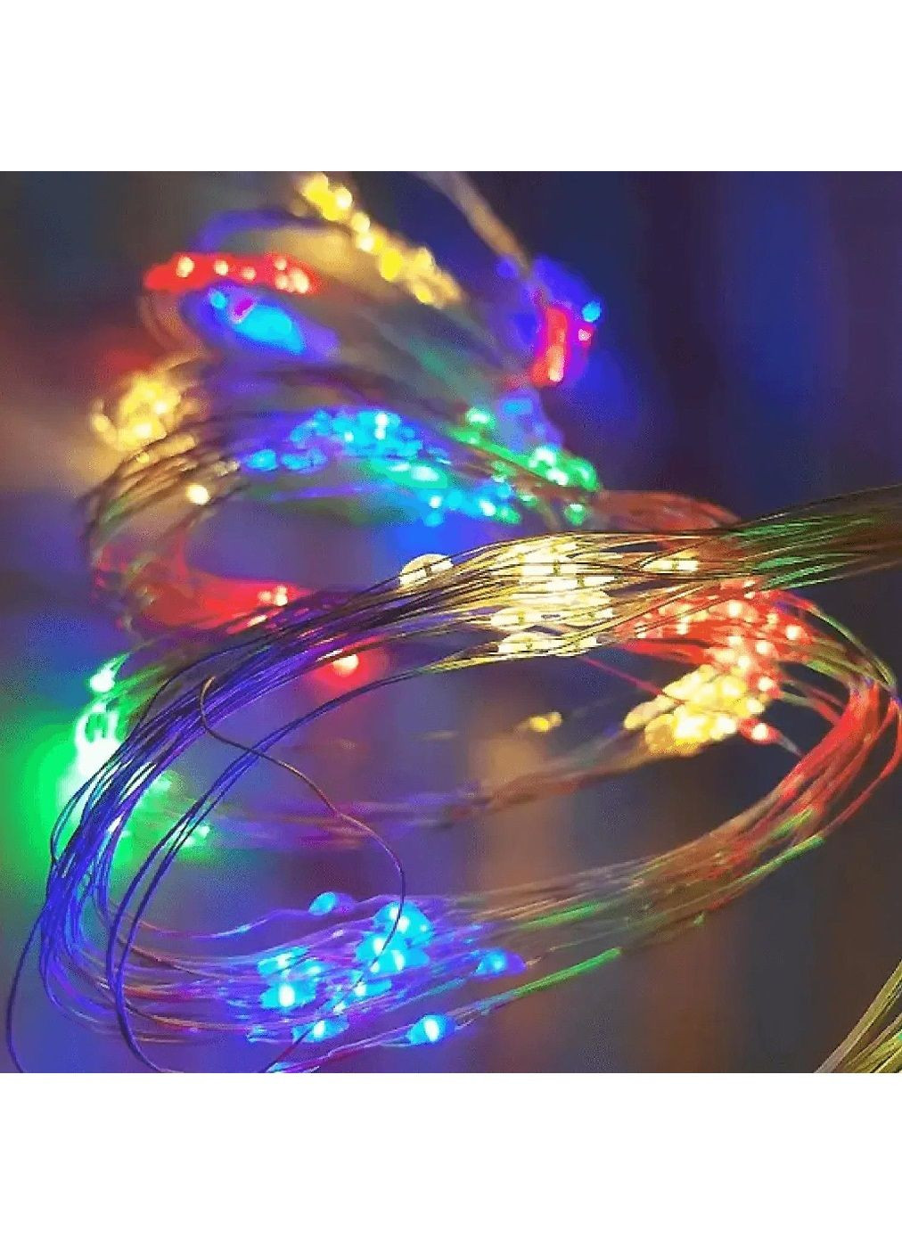 Светодиодная гирлянда внутренняя конский хвост водопад на елку с работой от сети 3 м 600LED (478619-Prob) Разноцветная Unbranded (307437891)