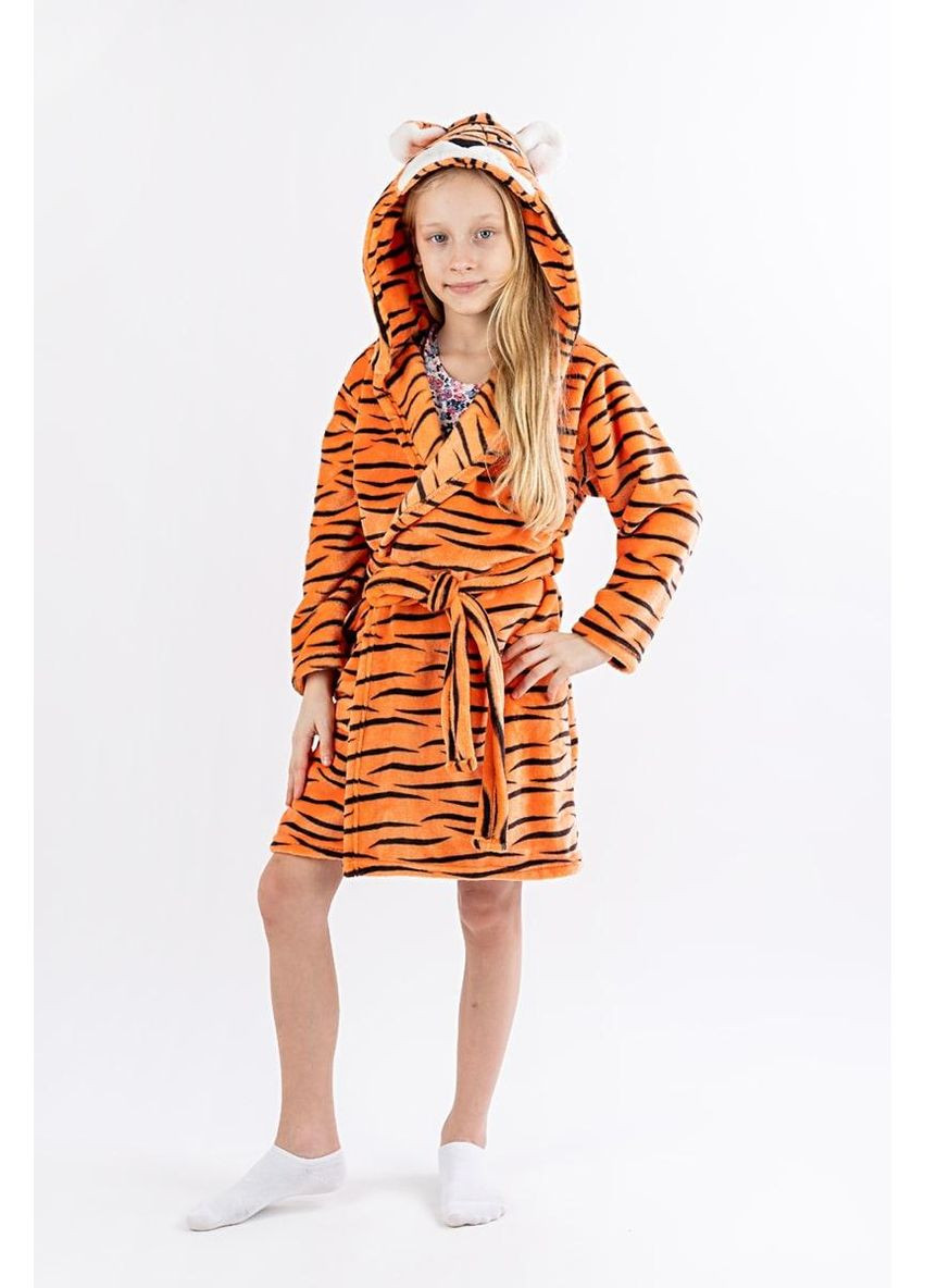 Детский халат с капюшоном ушками Теплый мягкий банный халат для девочек и мальчиков домашняя одежда V&V (360729329)