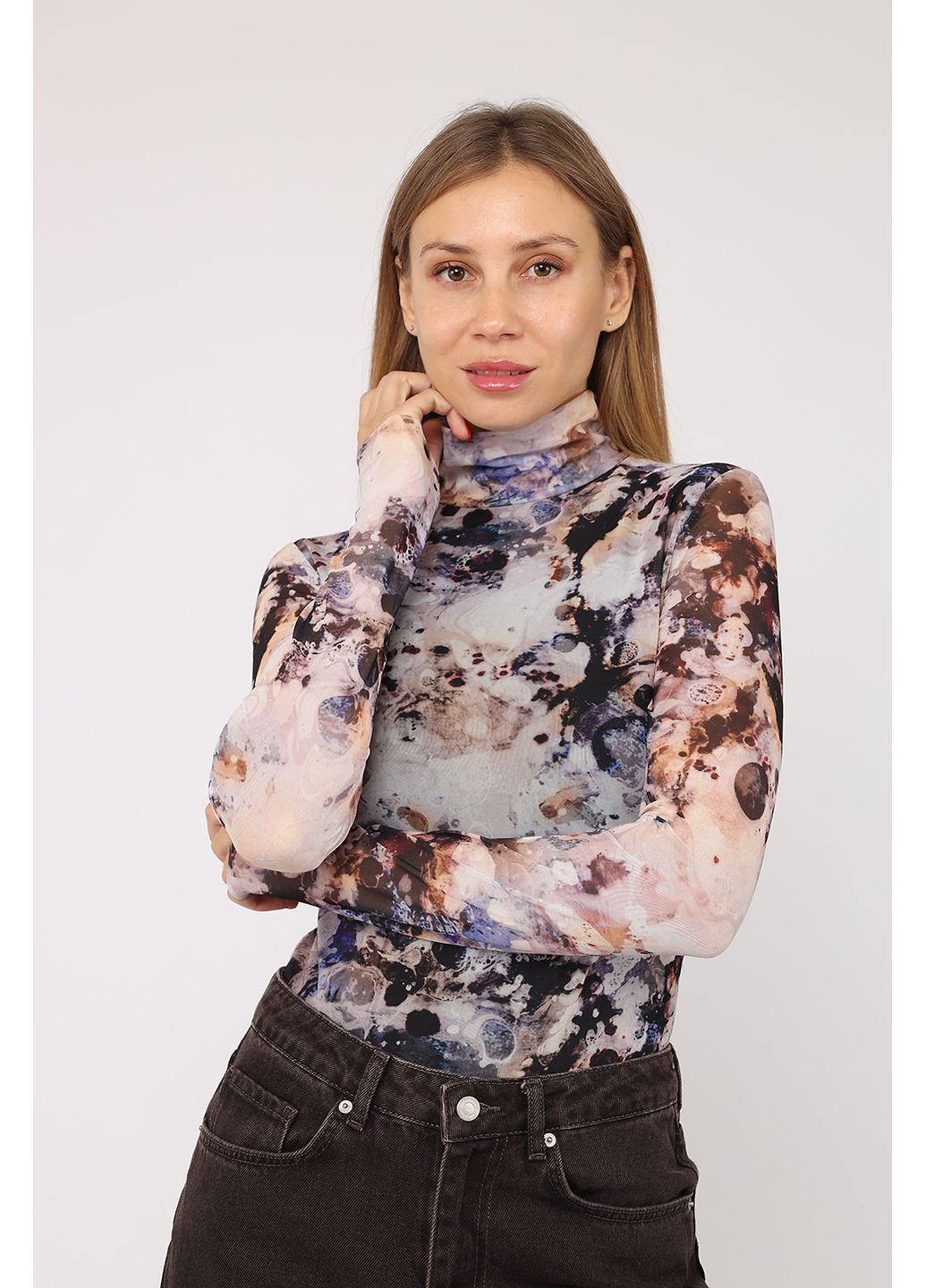 Боді жіночий колір сірий ЦБ-00285486 Yuki (364262411)